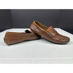 Cole Haan Brown Wyatt Slip-On Pebbled Leather Driving Casual Comfort Loafers Sz7